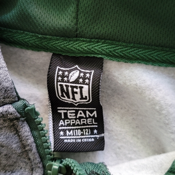 Nfl Apparel Green Bay Packers Gray Zip-Up Jacket with Logo - Picture 6 of 8